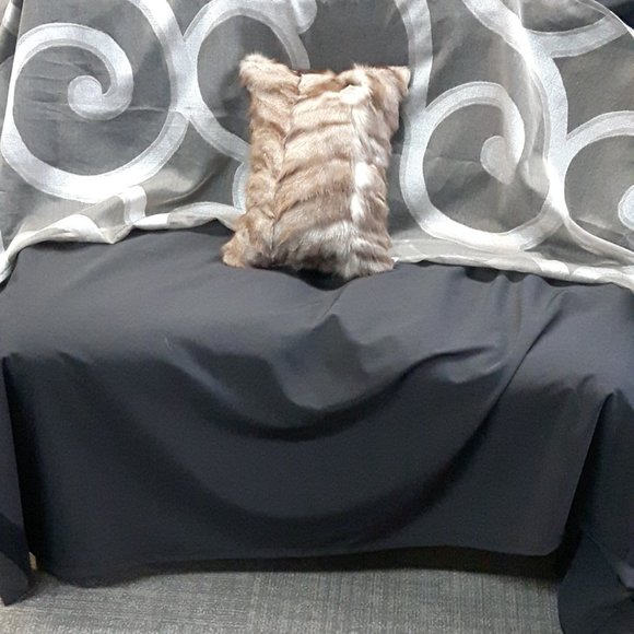 Handmade Genuine Vintage Real Mink Accent Pillow - Picture 2 of 5